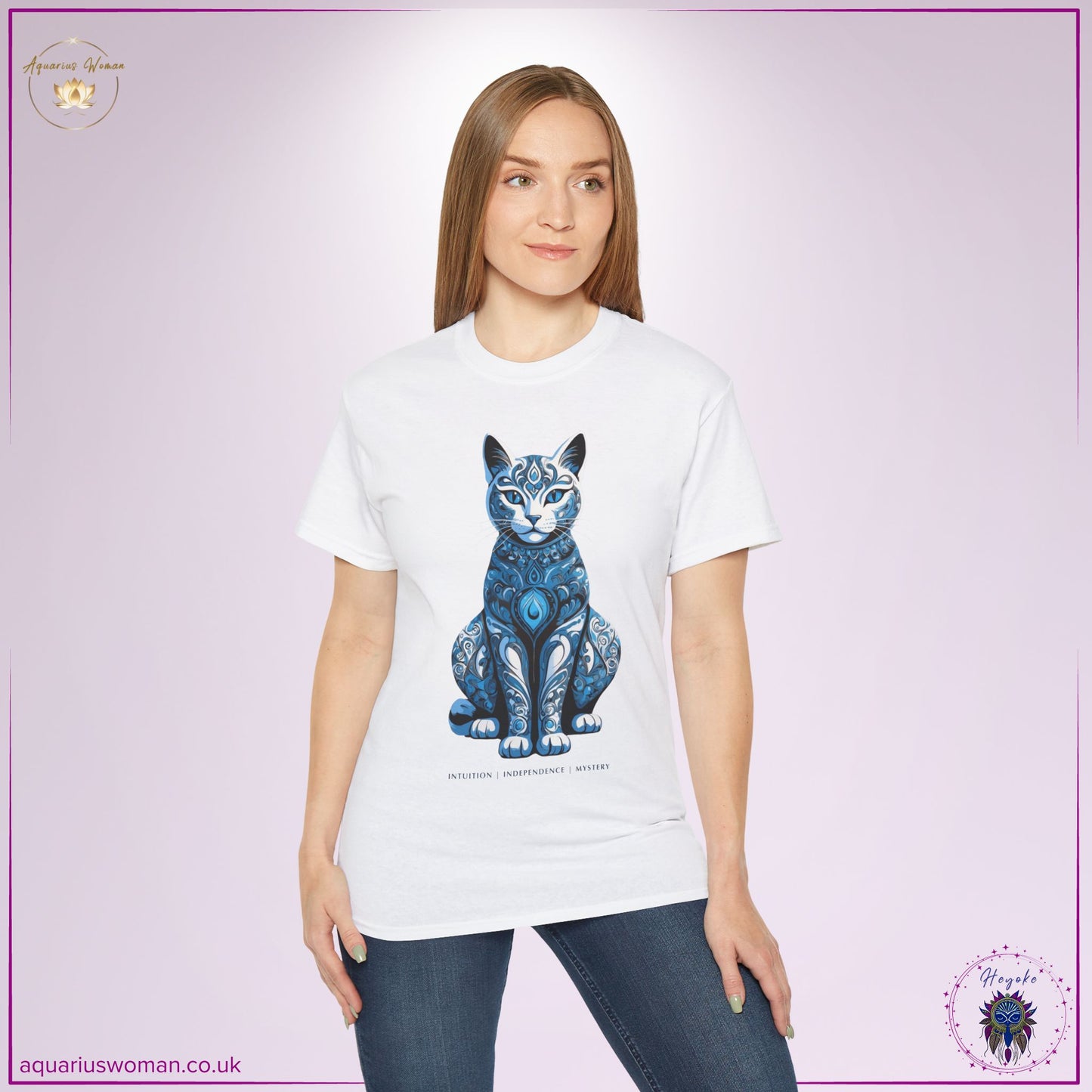Blue Cat Spirit Animal Tee – Embrace Mystical Wisdom and Intuition
