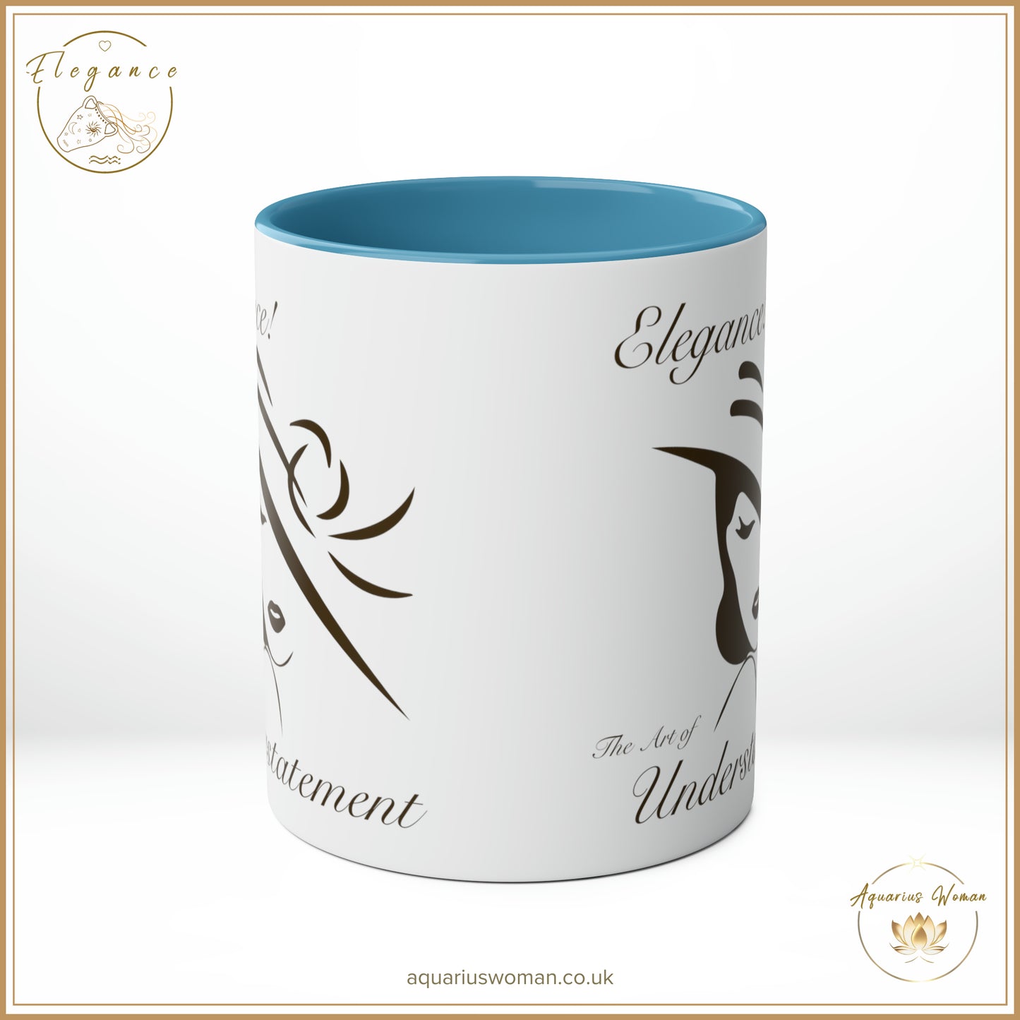 Elegance - The Art of Understatement - Ceramic Two-Tone Mug for Refined Sips