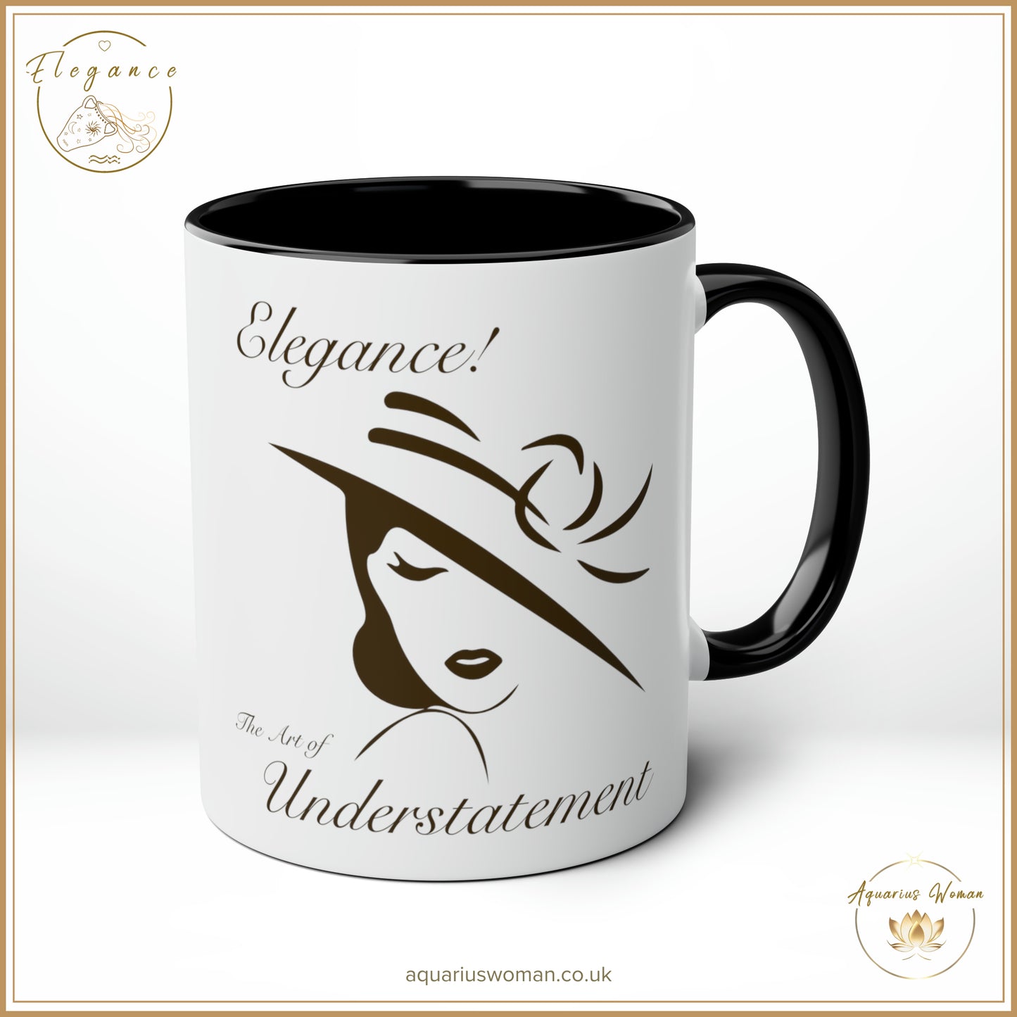 Elegance - The Art of Understatement - Ceramic Two-Tone Mug for Refined Sips