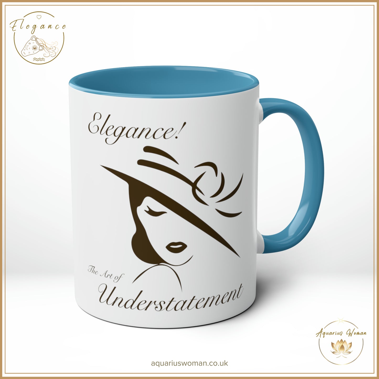 Elegance - The Art of Understatement - Ceramic Two-Tone Mug for Refined Sips