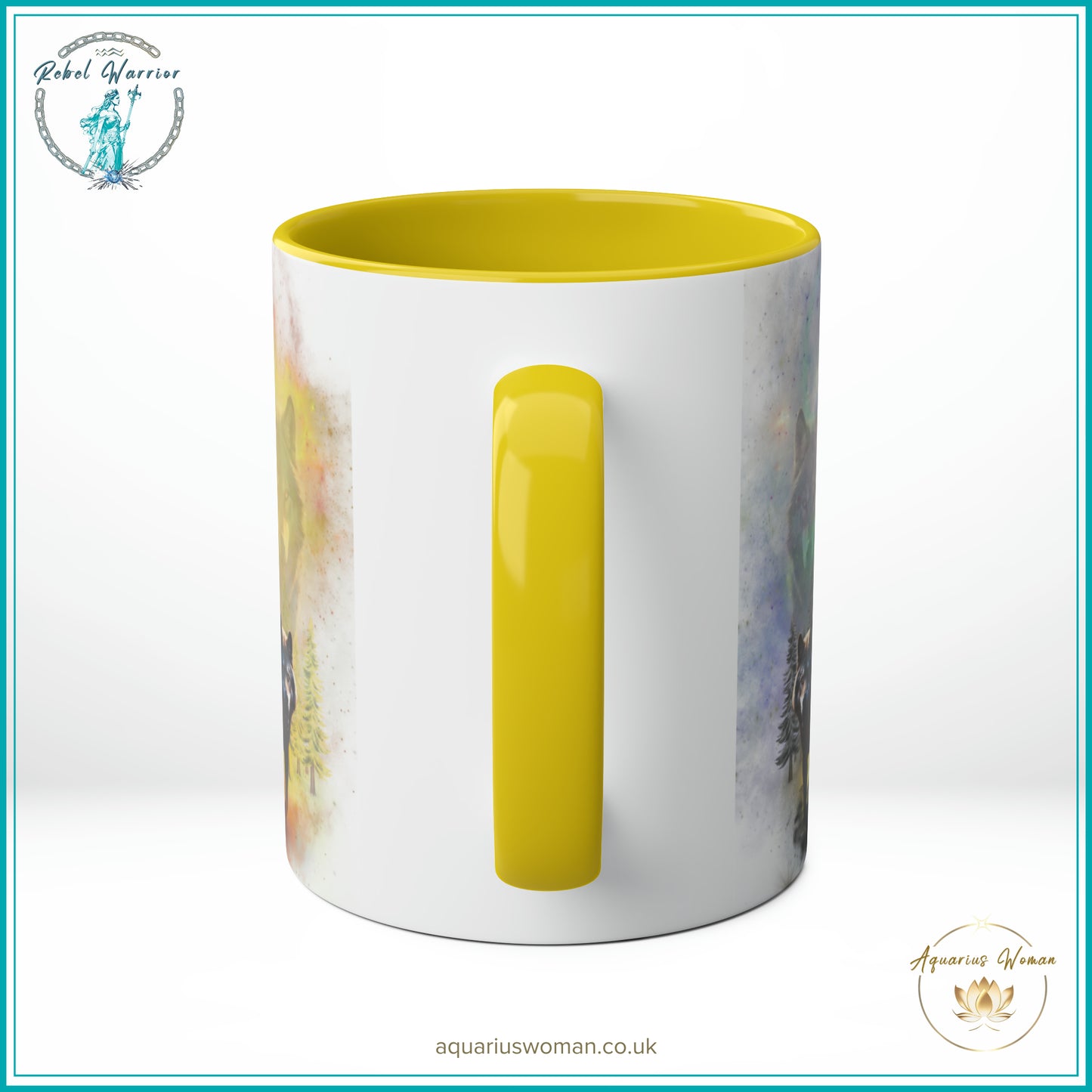Aquarius Woman's Rebel Warrior Dual Design Ceramic Mug - Night Watchers & Dawn Guardians