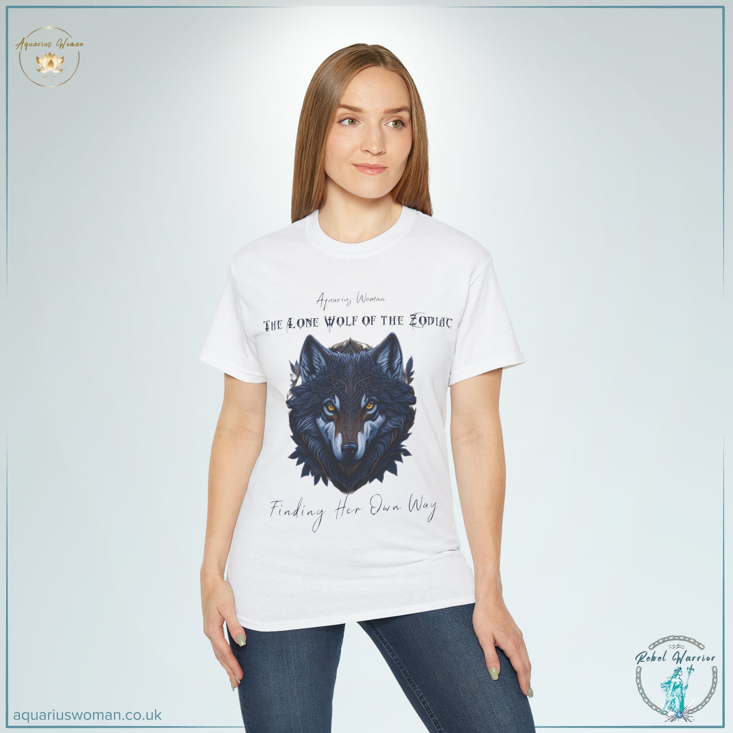 "Lone Wolf of the Zodiac" Tee | Aquarius Woman Rebel Warrior