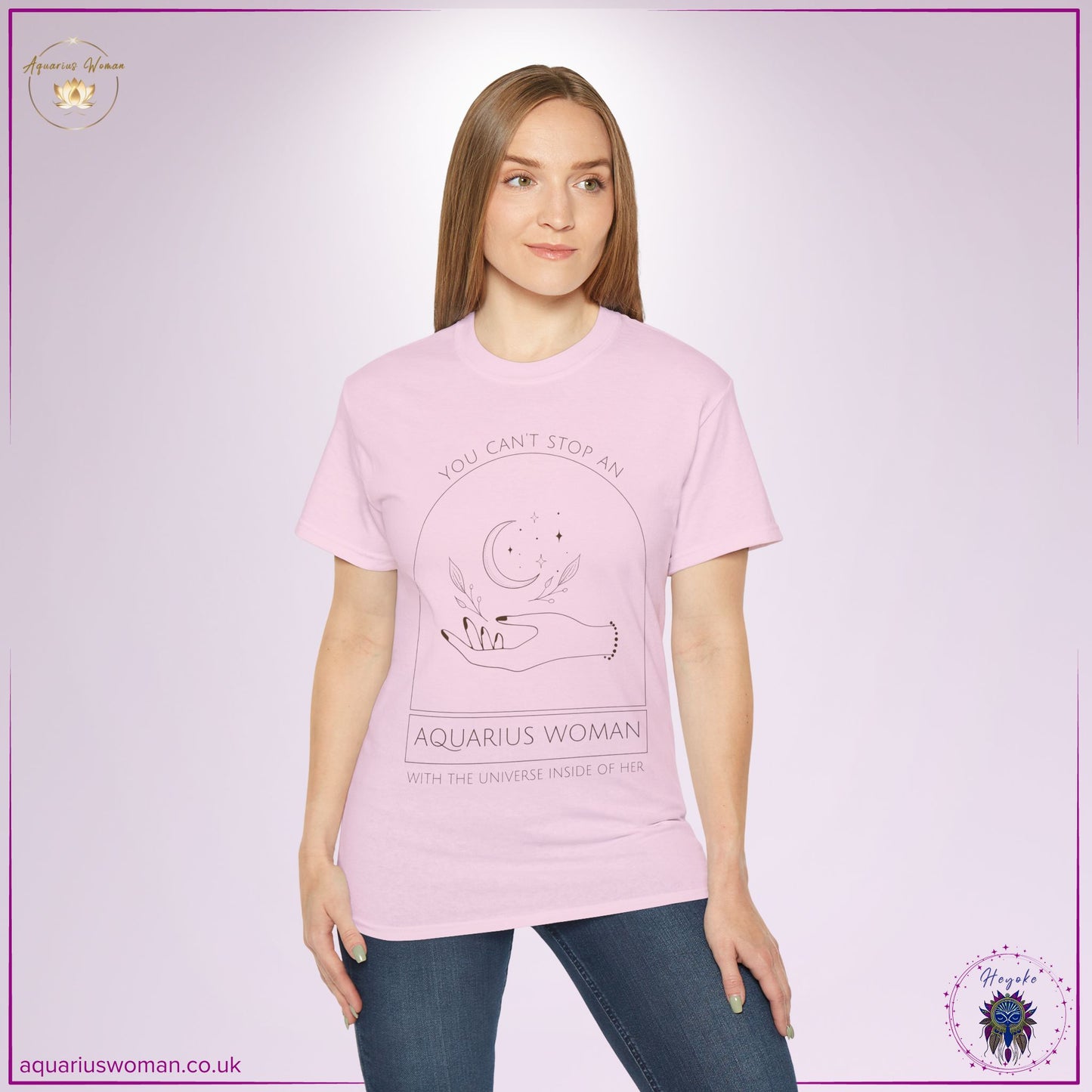 Aquarius Woman Universe Tee - The Cosmic Force Within