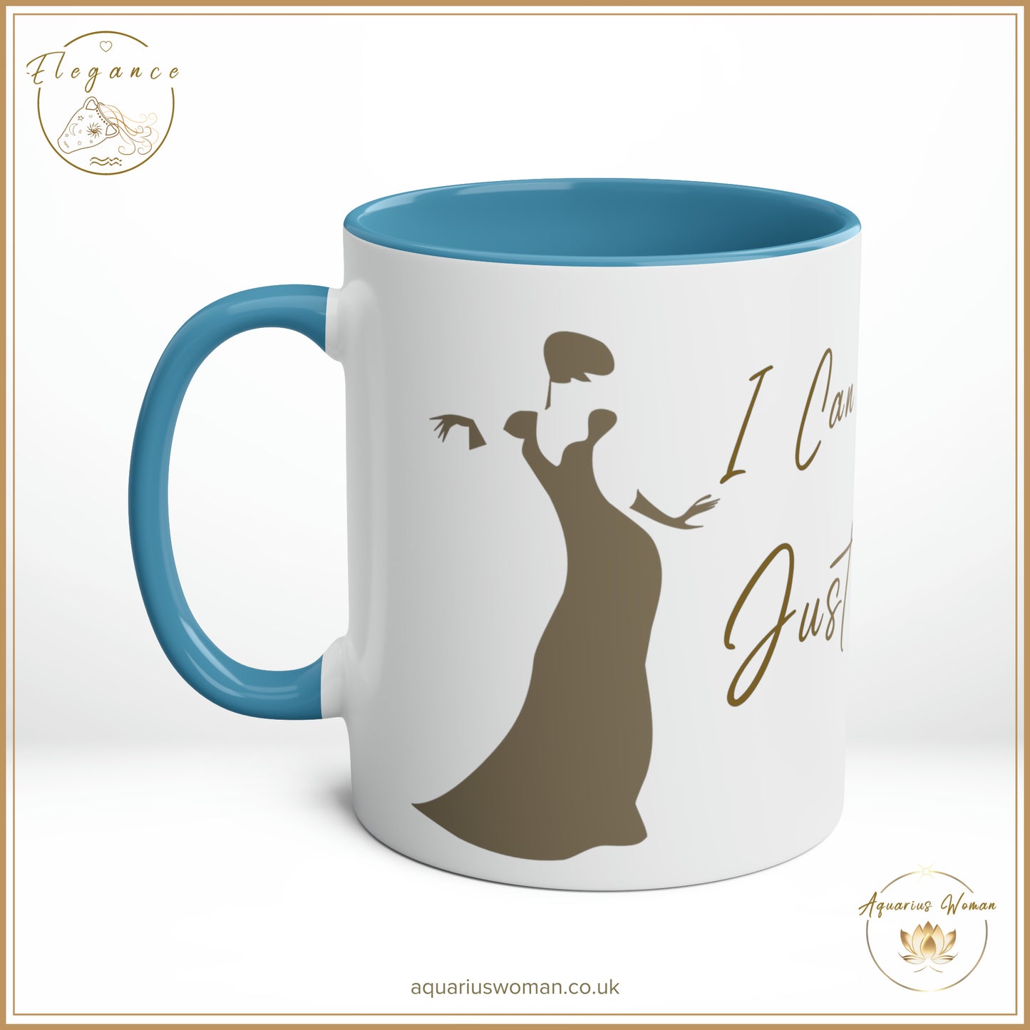 Aquarius Woman - Elegance - I Can and I Will - Just Watch Mug - Dancing Woman - Blue - Right View