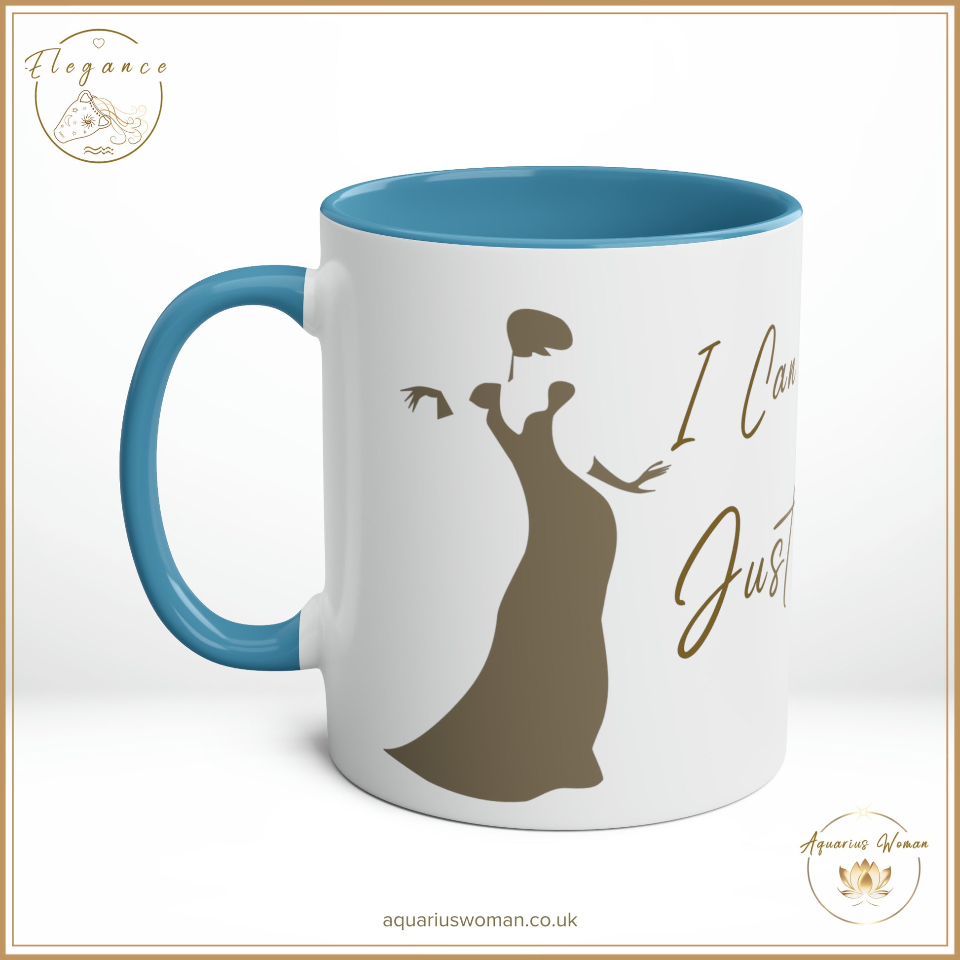 Aquarius Woman - Elegance - I Can and I Will - Just Watch Mug - Dancing Woman - Blue - Right View