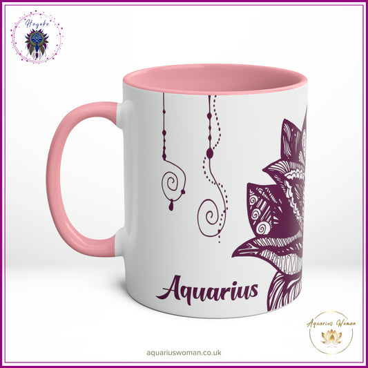Aquarius Woman Heyoke Range Mug - Mystical Amethyst Dream-Catcher - Pink - Right View
