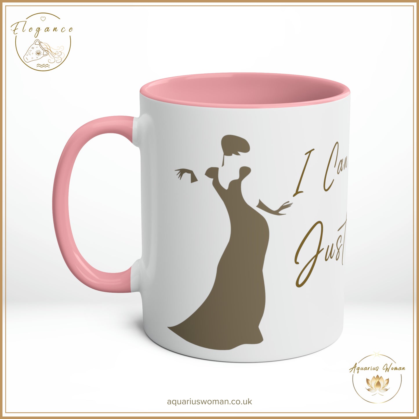 Aquarius Woman - Elegance - I Can and I Will - Just Watch Mug - Dancing Woman - Pink - Right View