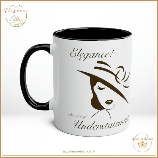 Elegance - The Art of Understatement - Ceramic Two-Tone Mug for Refined Sips