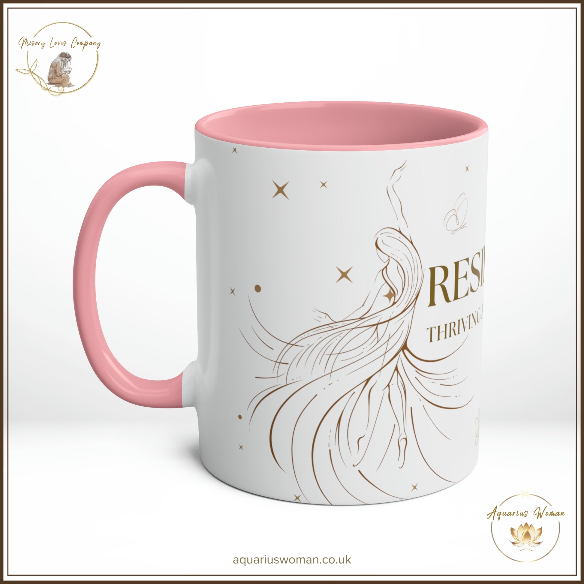 Resilience Mug from Aquarius Woman in  Pink - Left View