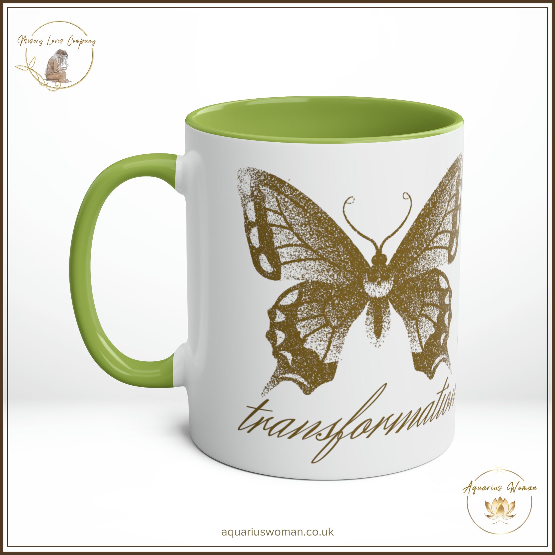 Aquarius Woman - Misery Loves Company - Transformation Mug - Green - Right View