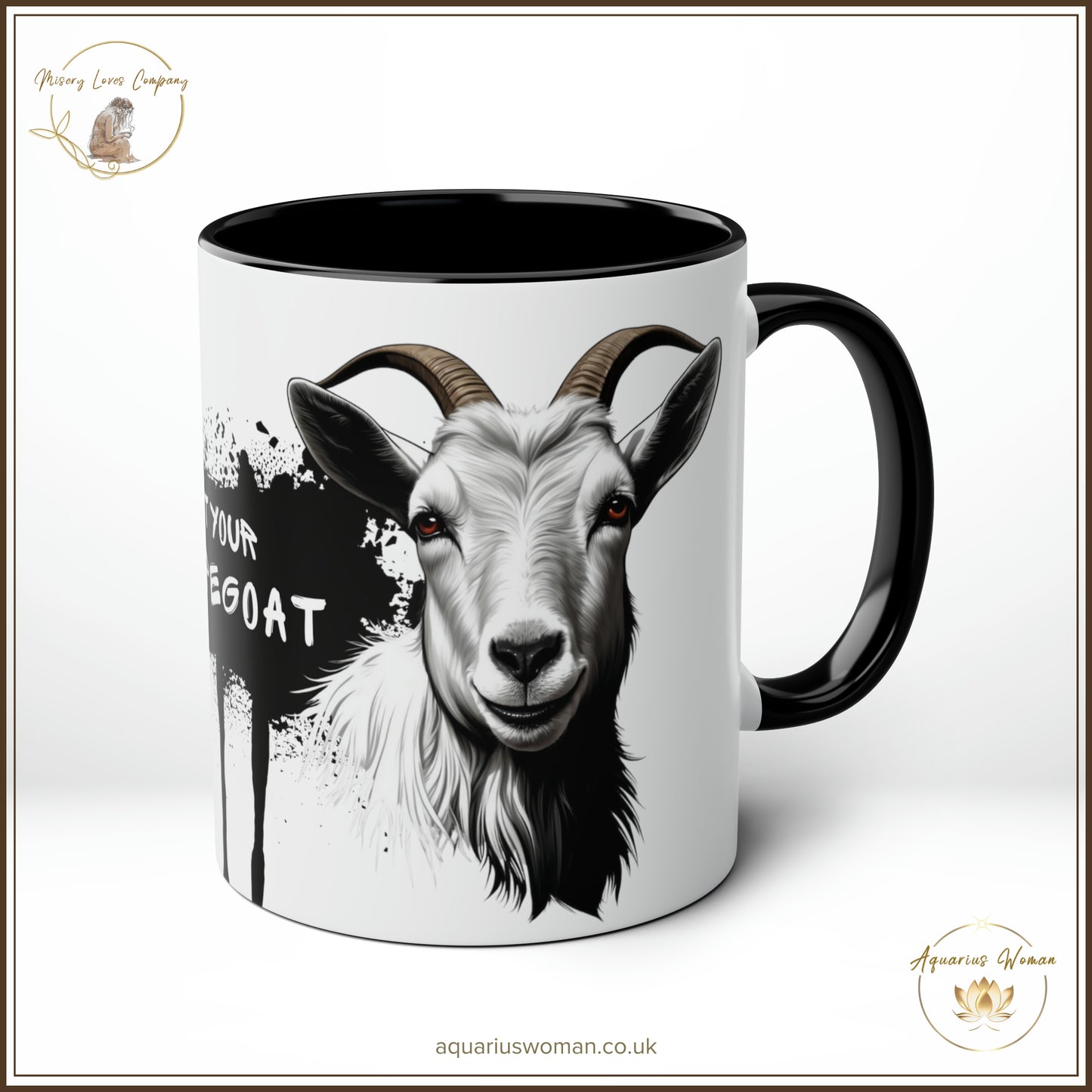 Aquarius Woman's "Not Your Scapegoat" Two Tone Coffee Mug - Right Side