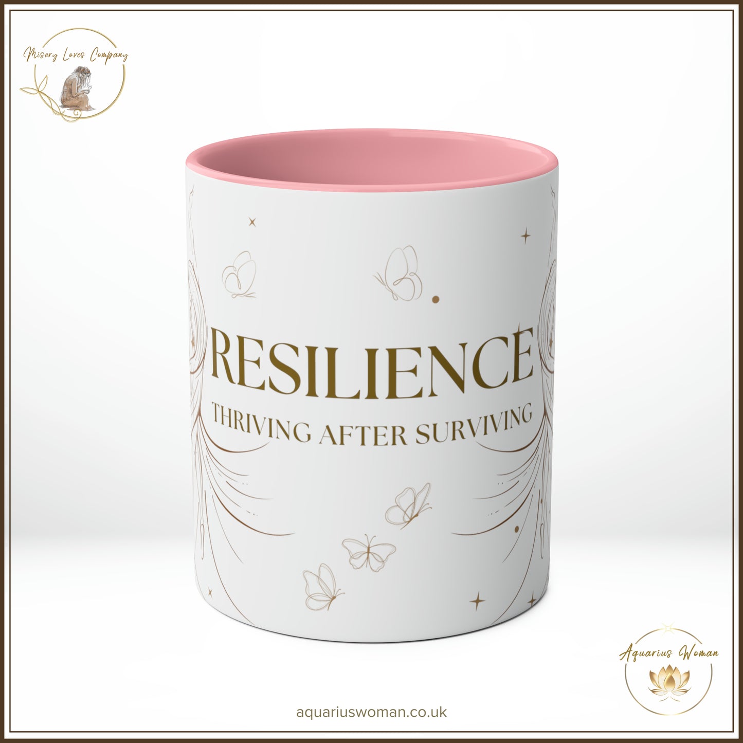 Resilience Mug from Aquarius Woman in Pink - Center View