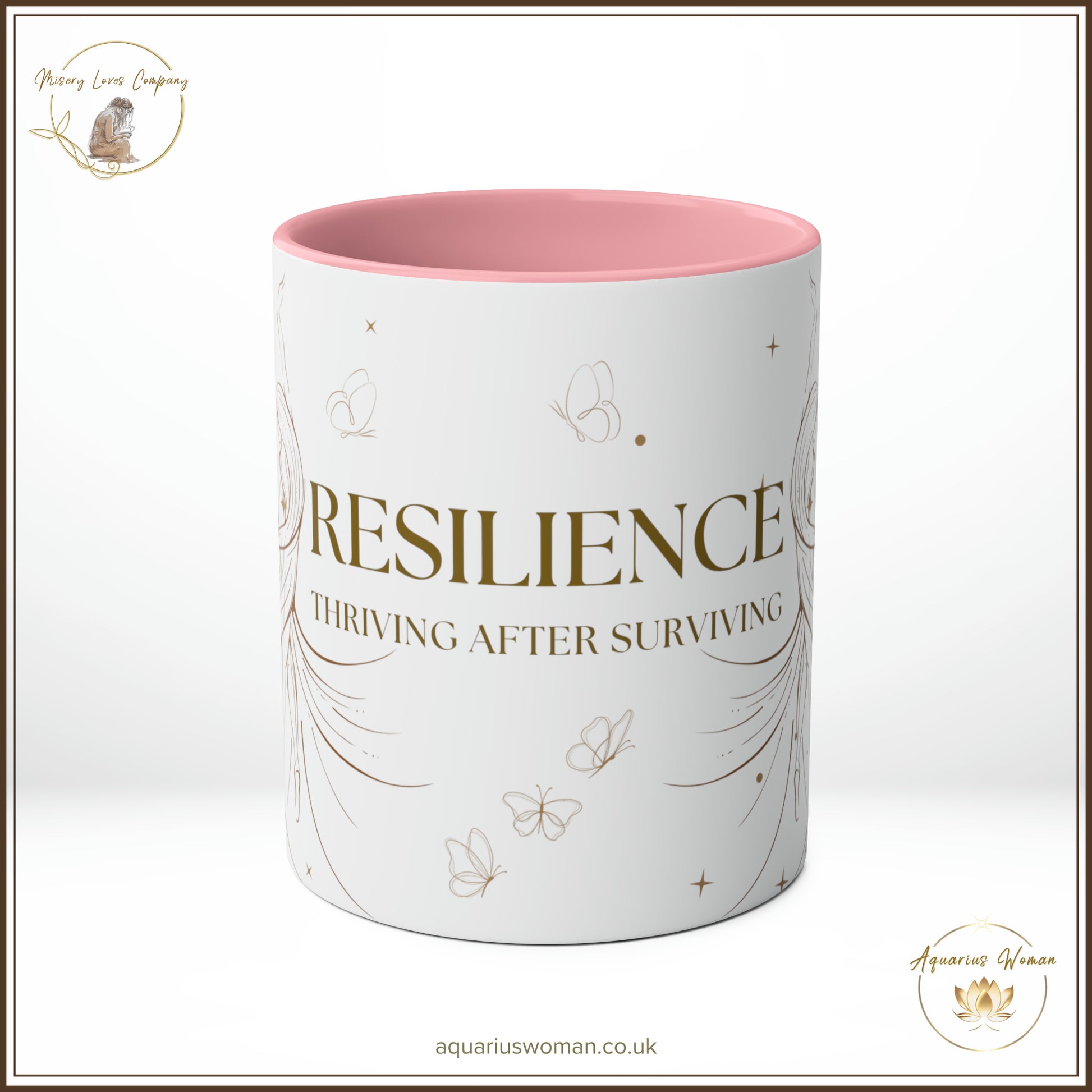Resilience Mug from Aquarius Woman in Pink - Center View