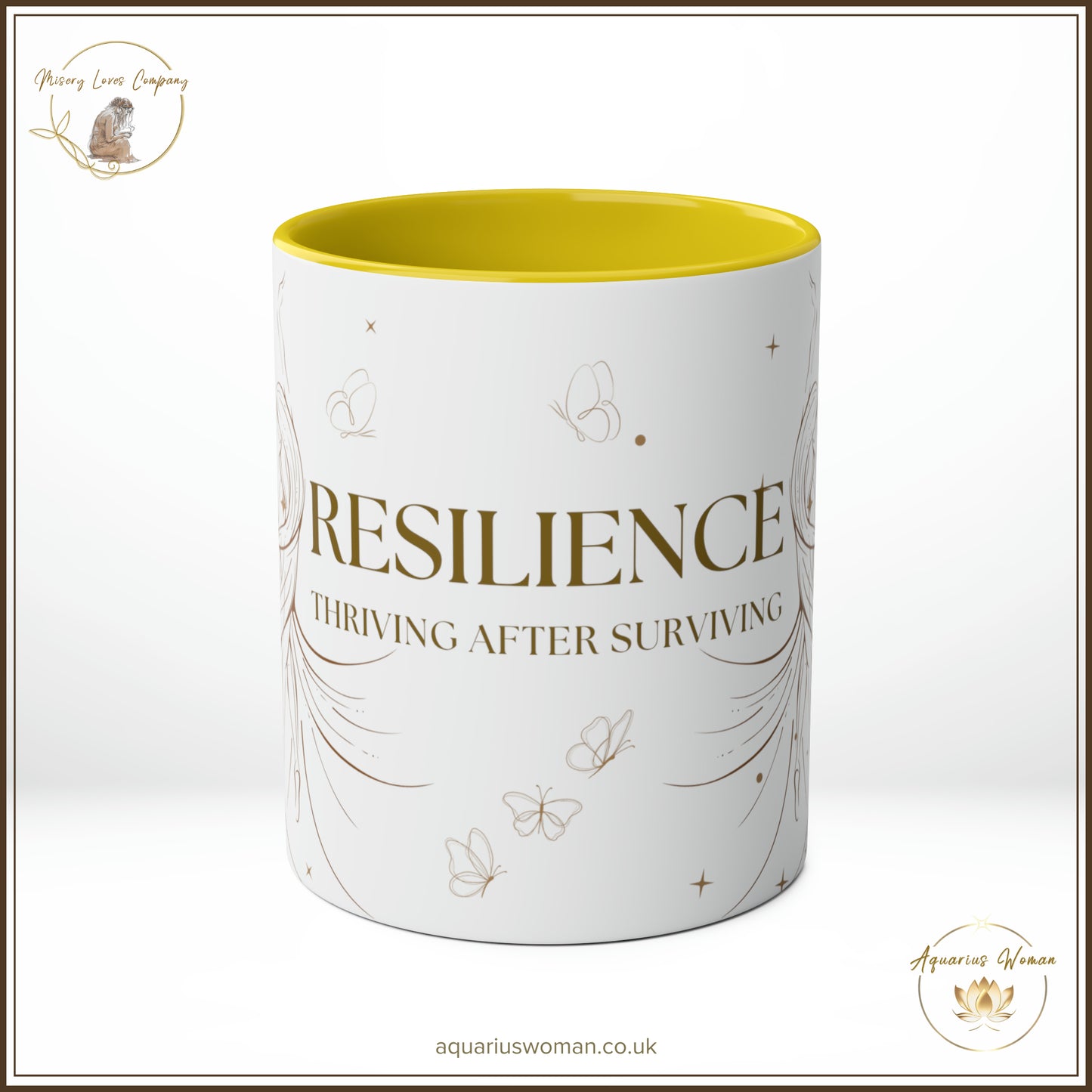 Resilience Mug from Aquarius Woman in Yellow - Center View
