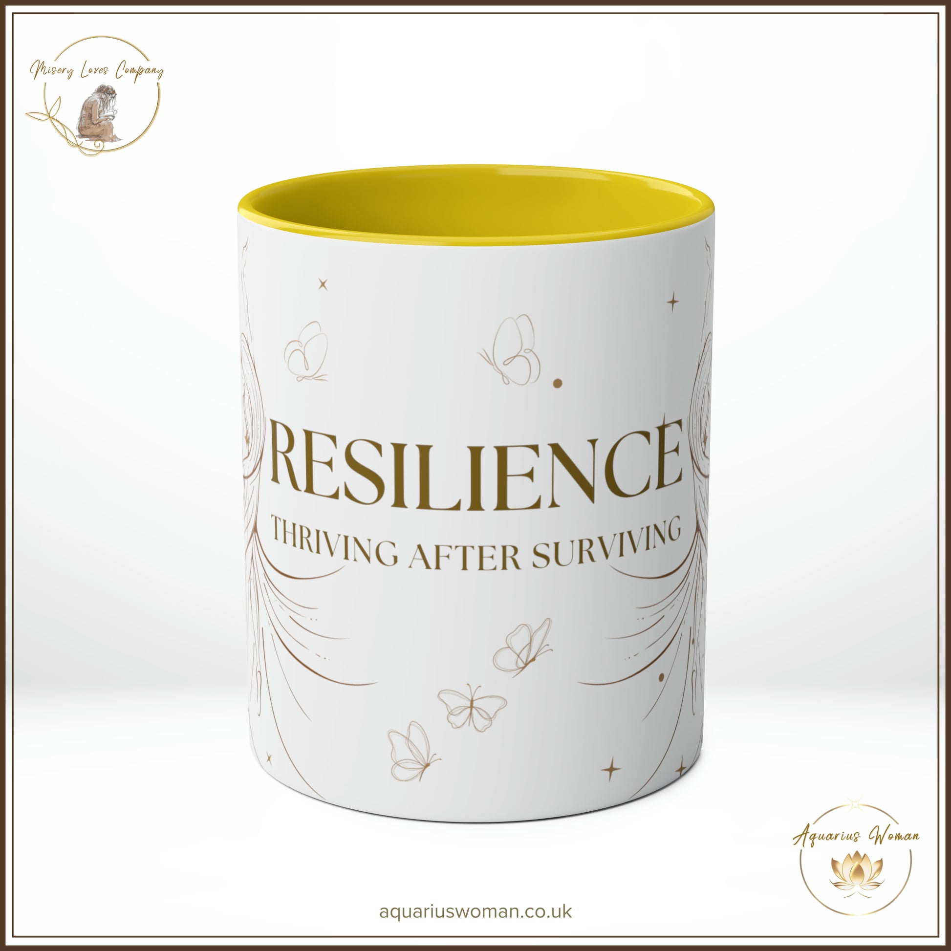 Resilience Mug from Aquarius Woman in Yellow - Center View