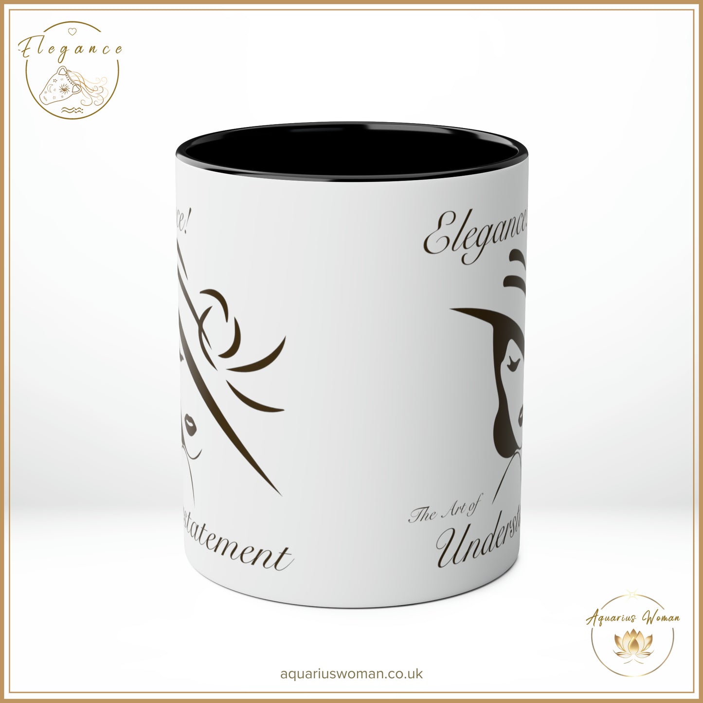 Elegance - The Art of Understatement - Ceramic Two-Tone Mug for Refined Sips