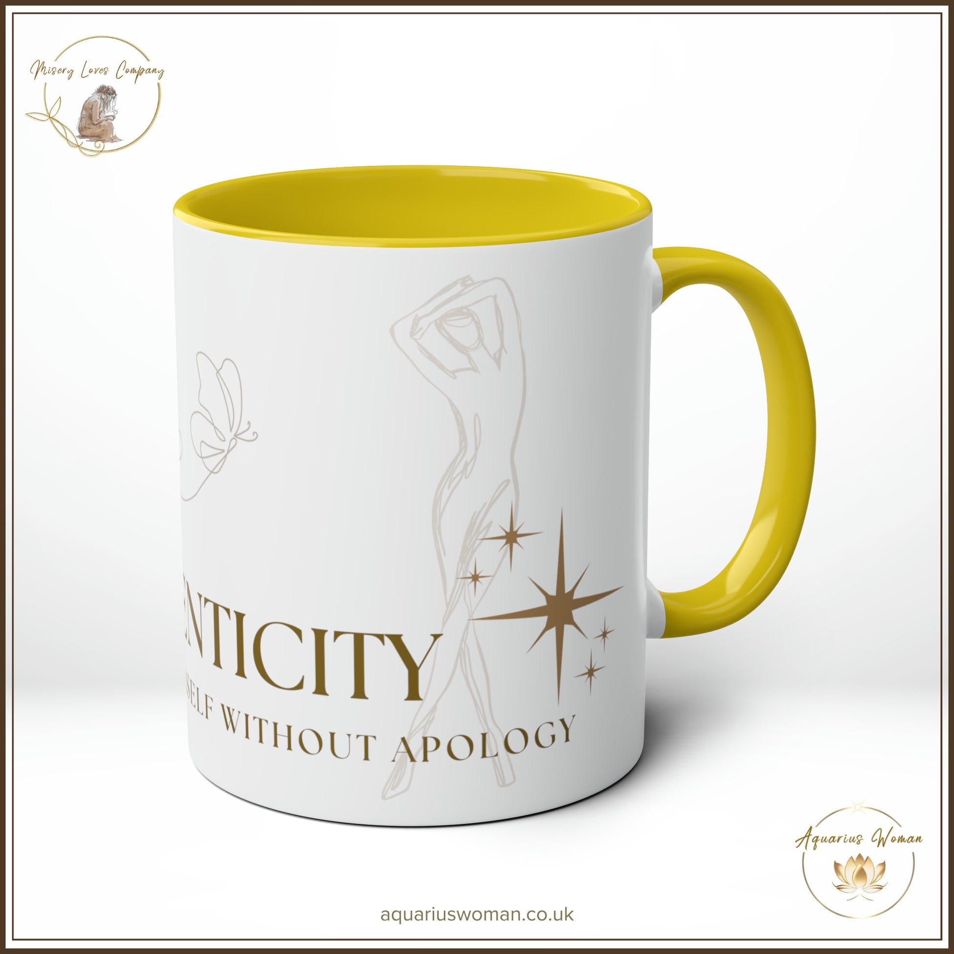 Aquarius Woman's Authenticity, Be True to Yourself Without Apology Mug - Right