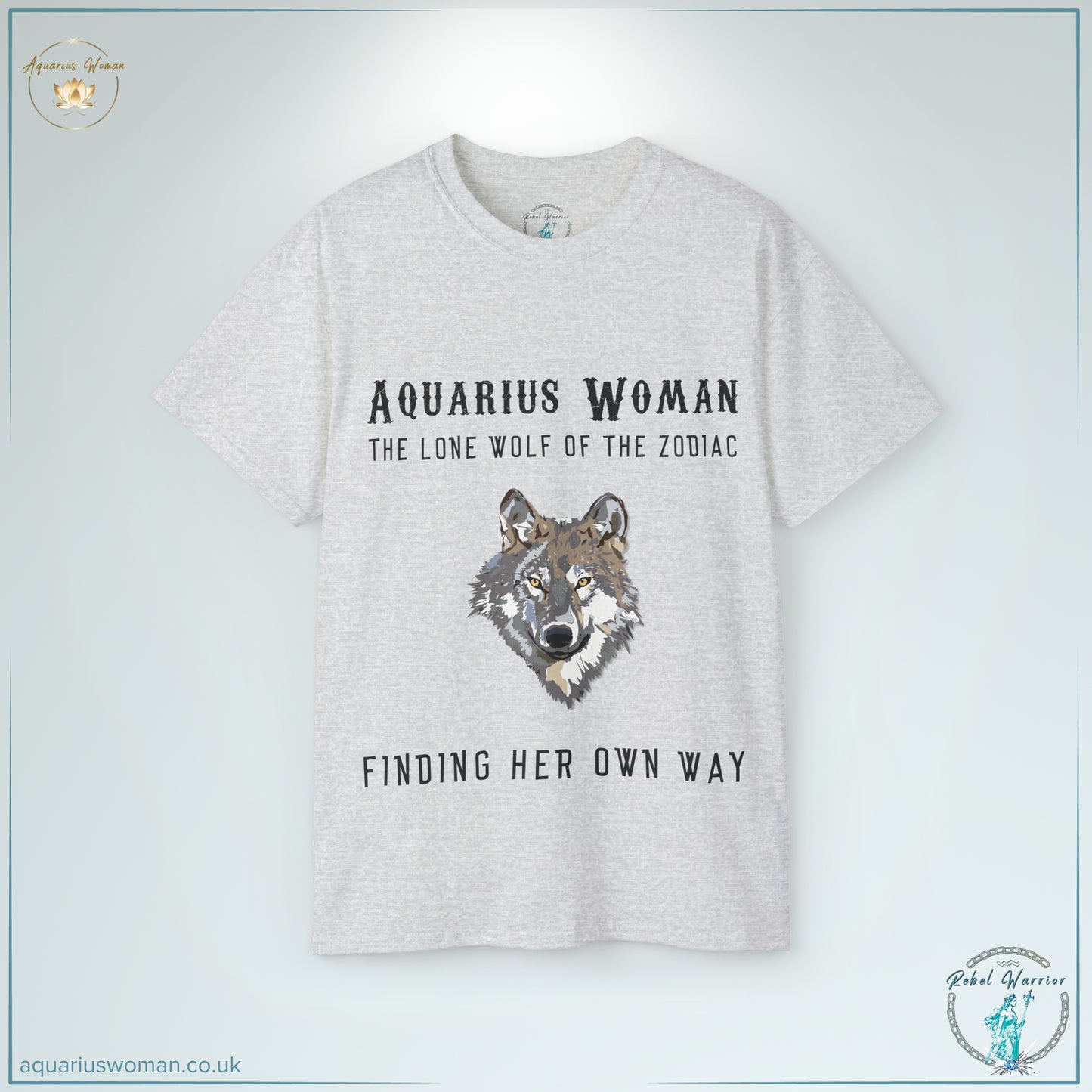 The Aquarius ‘Lone Wolf of the Zodiac’ Tee in Ash is designed for the rebels, the truth-seekers, and those who walk alone with confidence. Featuring a bold wolf design, this tee is a statement of strength, authenticity, and unapologetic individuality.