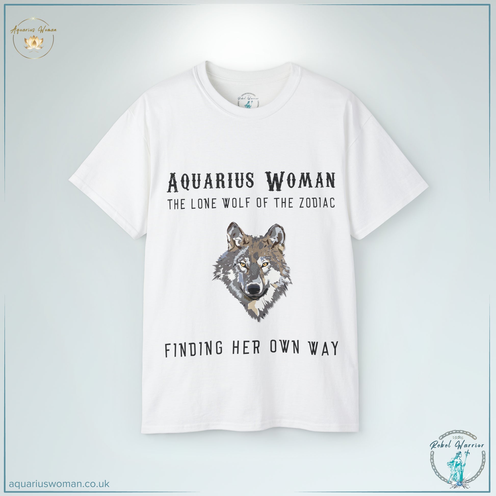 The Aquarius ‘Lone Wolf of the Zodiac’ Tee in White symbolises independence, resilience, and the untamed spirit of Aquarius. Featuring a striking wolf design with bold typography, this tee represents self-sovereignty and inner strength.