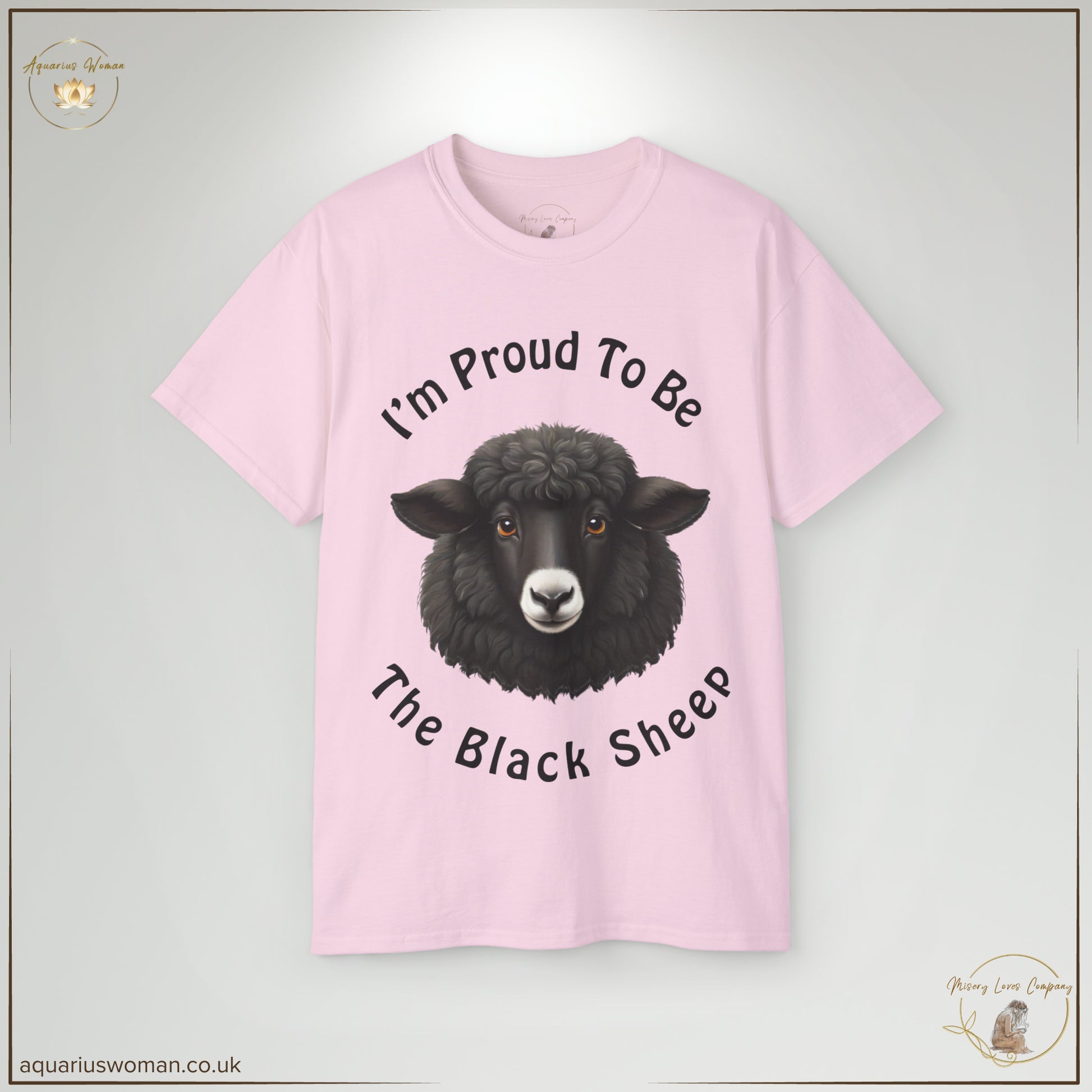 The Black Sheep Pride Tee in Light Pink embraces defiance against conformity with a striking black sheep illustration and bold lettering. Designed for those who proudly own their differences and break free from generational cycles.