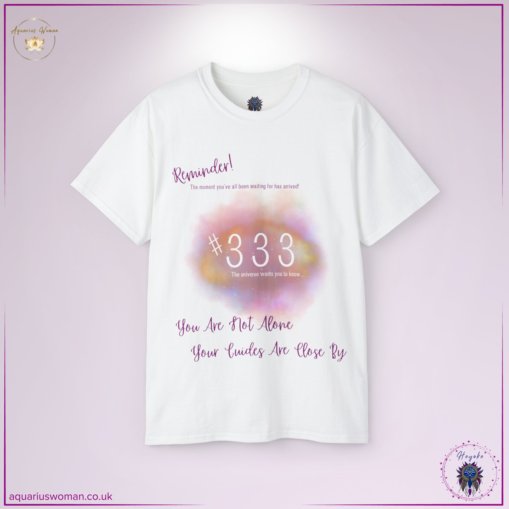 The Synchronicity #333 Tee in White embodies divine reassurance, with angel number 333 radiating cosmic energy. Designed to symbolise protection and spiritual alignment, this minimalist yet striking design offers a wearable reminder that your guides are near, supporting you on your journey.