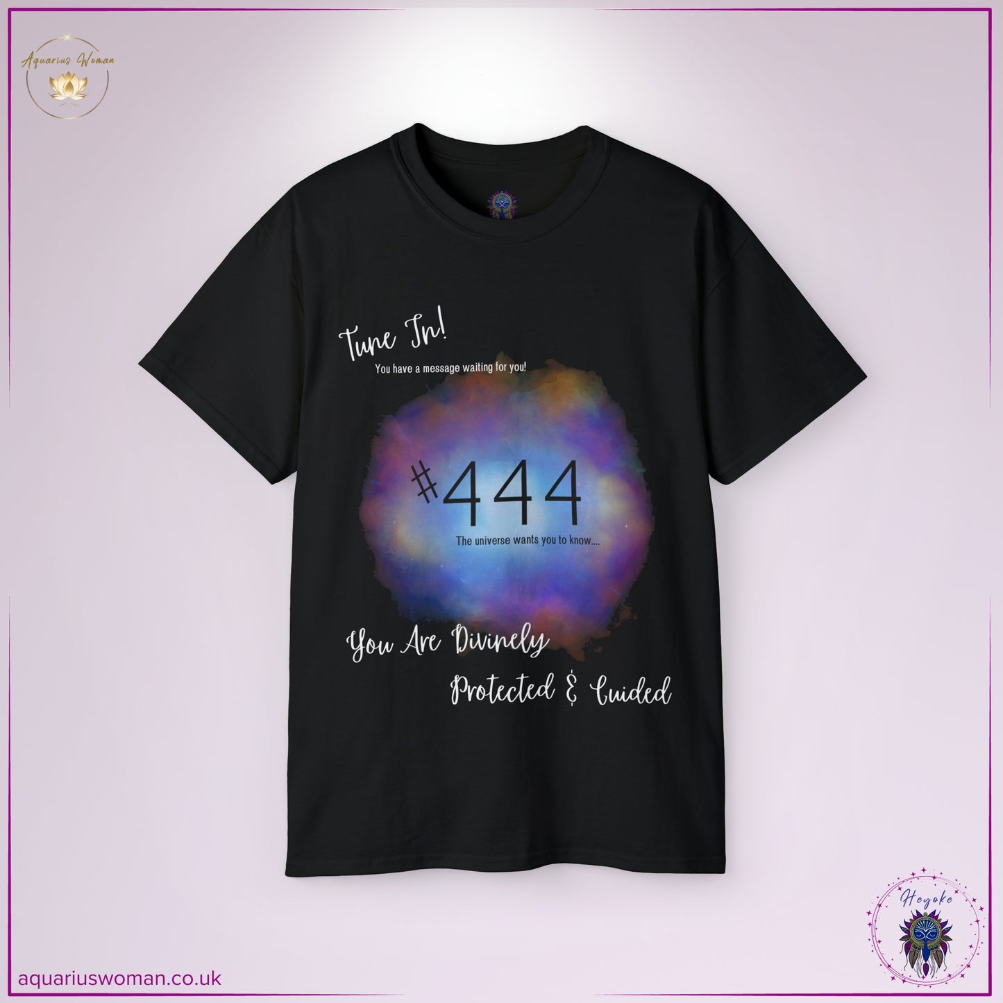 The Synchronicity #444 Tee in Black is a striking expression of angelic guidance and universal support. Showcasing the angel number 444 in an ethereal design, this tee resonates with numerology and spiritual protection, reminding you that you are always on the right path.