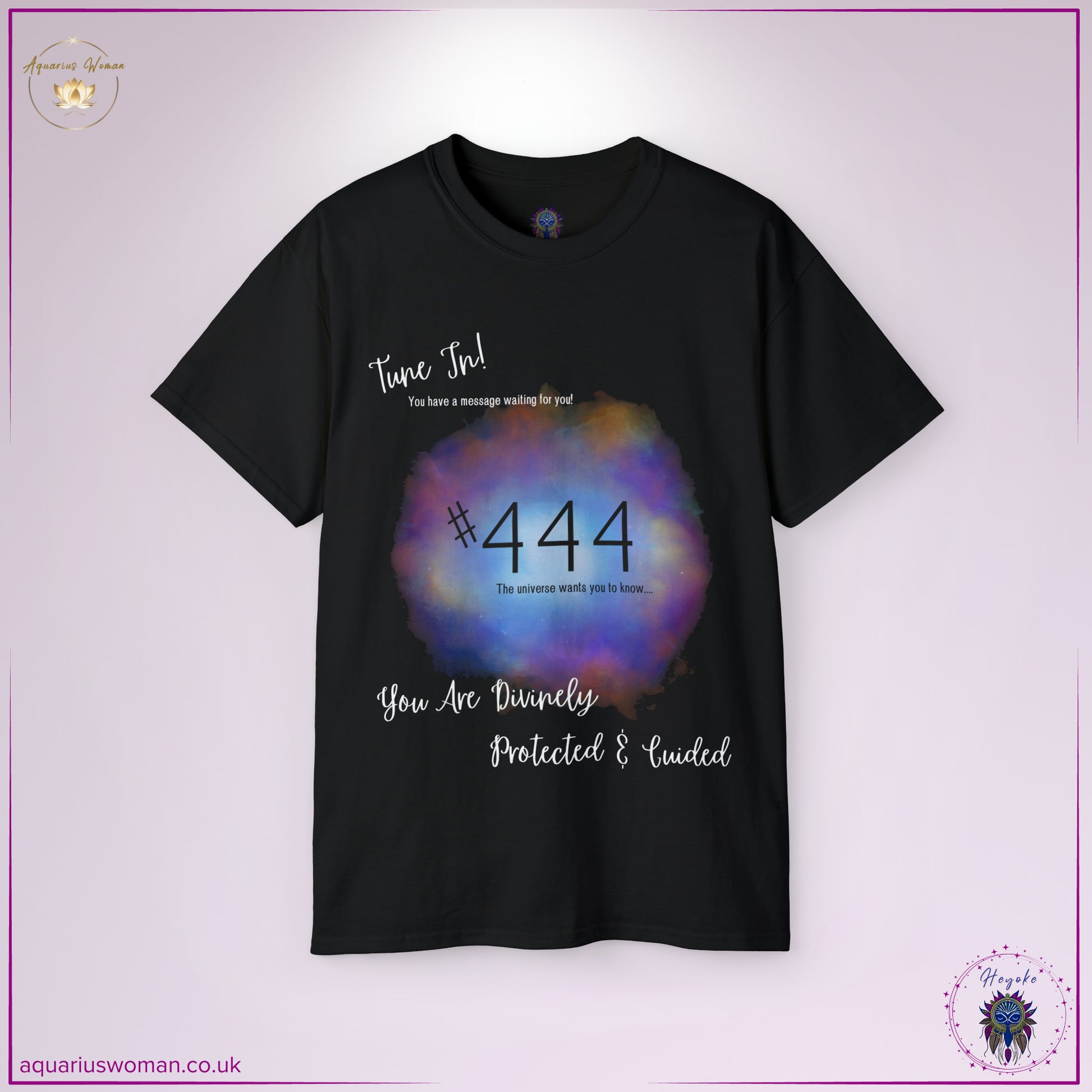 The Synchronicity #444 Tee in Black is a striking expression of angelic guidance and universal support. Showcasing the angel number 444 in an ethereal design, this tee resonates with numerology and spiritual protection, reminding you that you are always on the right path.