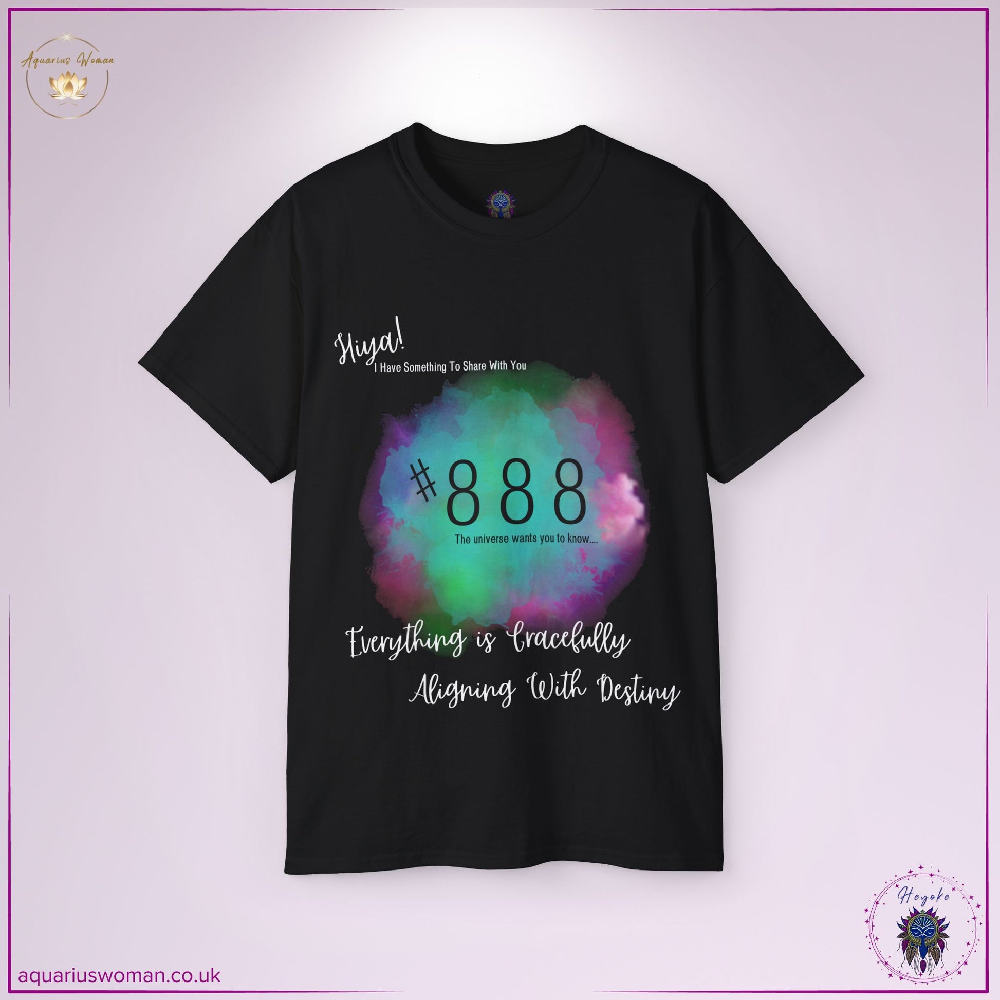 The 'Synchronicity #888' Tee in Black represents prosperity, balance, and divine timing. Designed with a vibrant aura surrounding the powerful angel number 888, this piece is a wearable affirmation that abundance is flowing in perfect harmony. Ideal for those who trust the universe’s plan and welcome new opportunities.