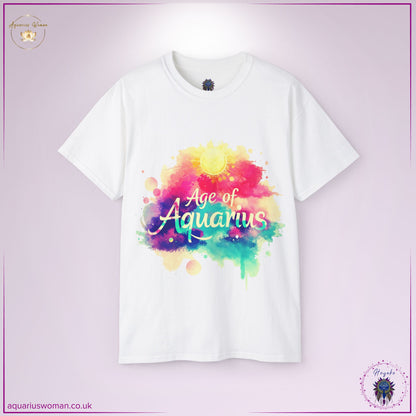 Age of Aquarius Watercolour Tee – Radiant Spiritual Design