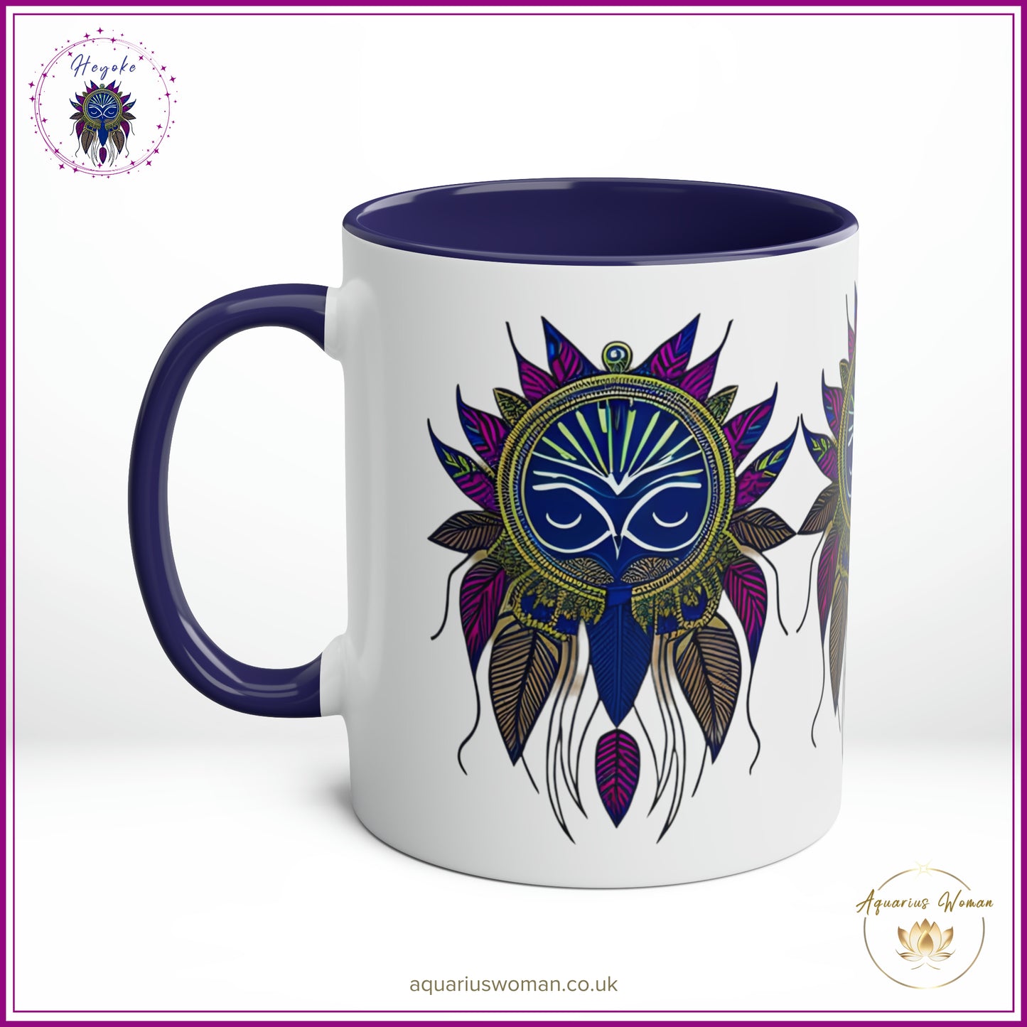 Heyoke Collection: "Dreamcatcher" Ceramic Mug - Embark on a Shamanic Sip