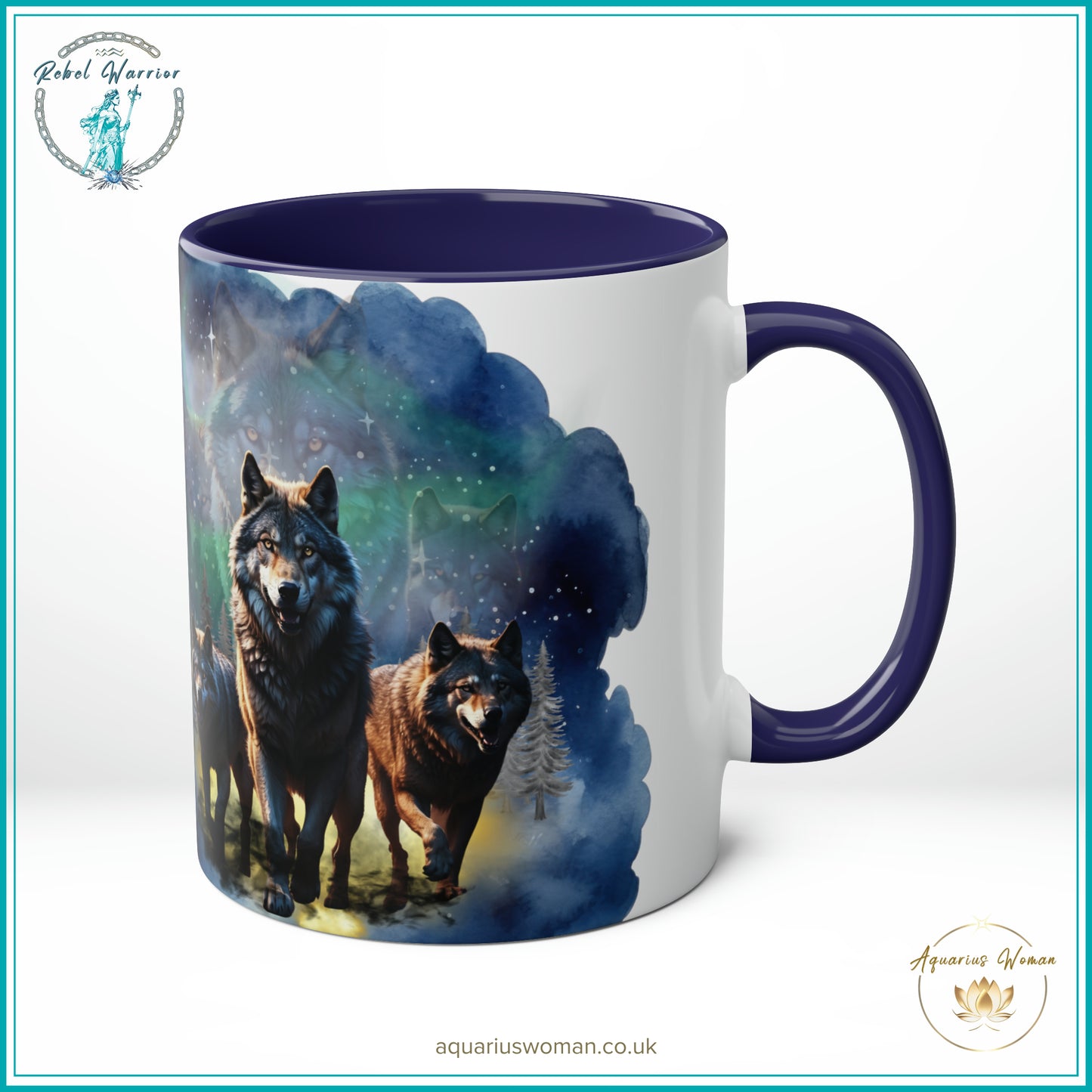 Aquarius Woman's Night Watchers Ceramic Mug: Embrace Your Inner Warrior