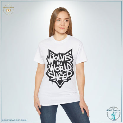 "Wolves in a World of Sheep" Wolf Head Graffiti T-Shirt