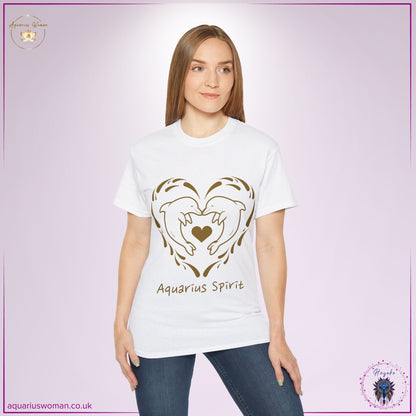 Aquarius Spirit Dolphin Tee | Flowing Love, Freedom & Intuition