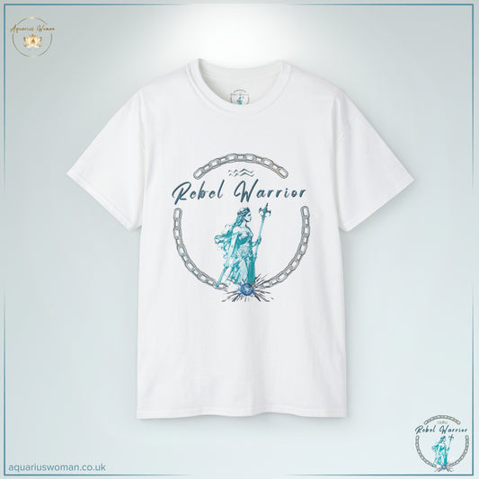 Rebel Warrior Tee: Embrace Justice, Integrity, and Truth from Aquarius Woman