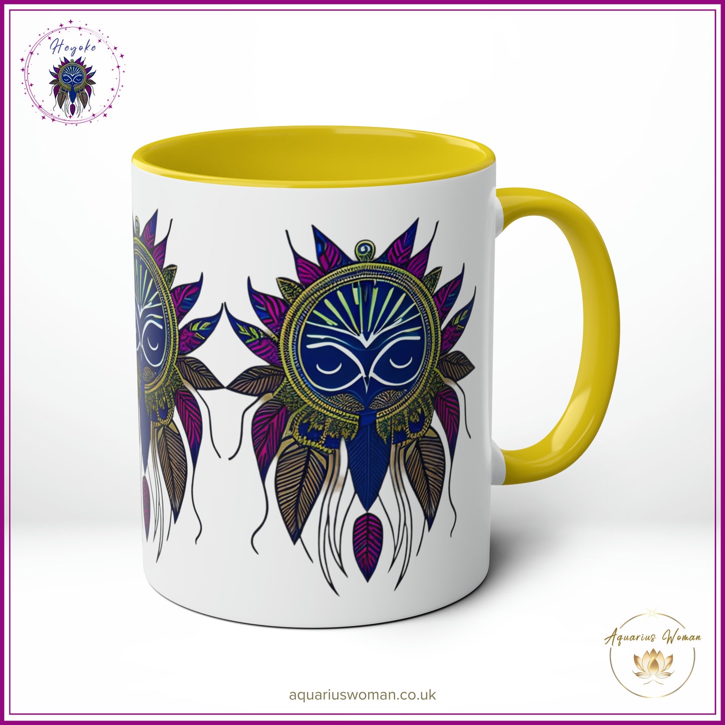 Heyoke Collection: "Dreamcatcher" Ceramic Mug - Embark on a Shamanic Sip