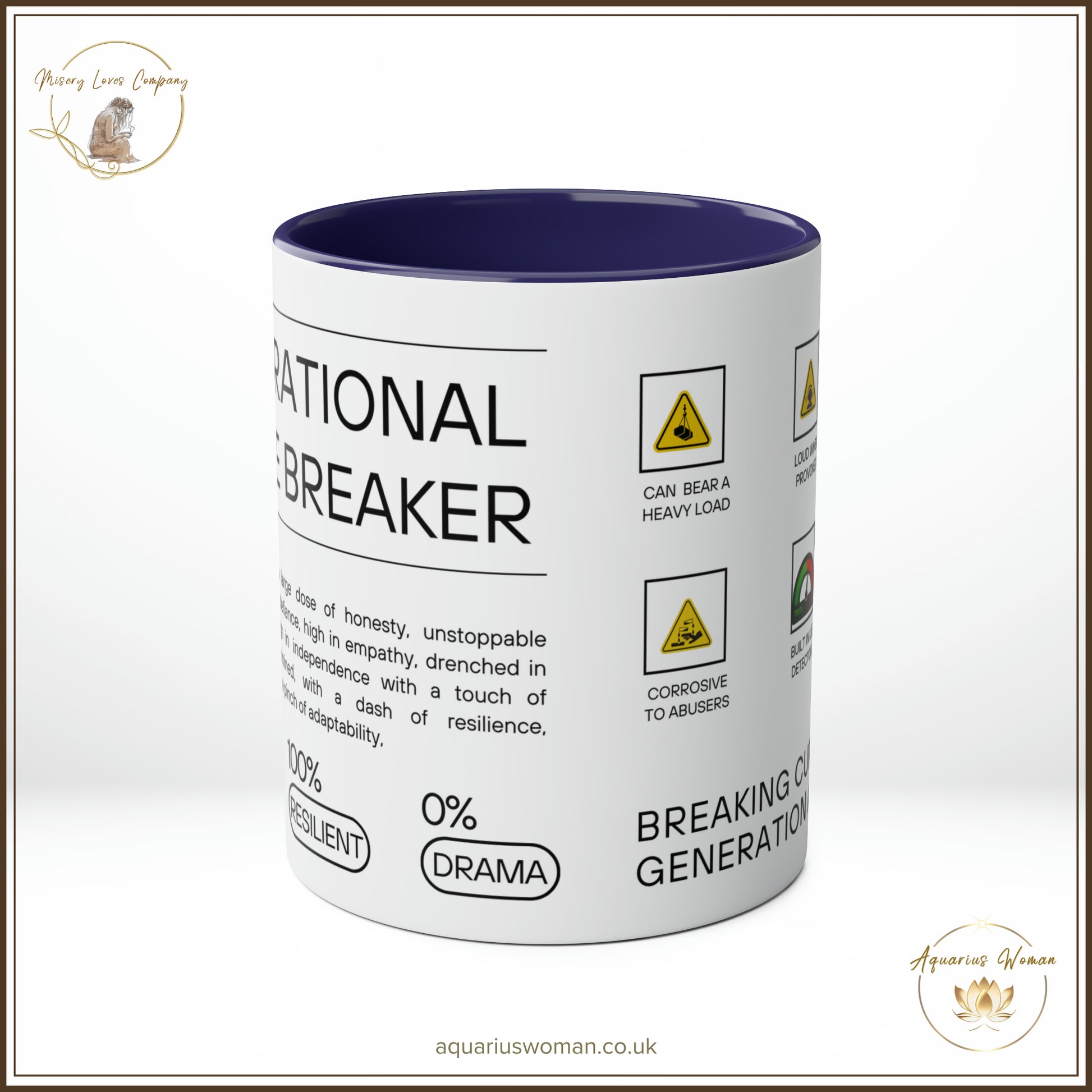 Generational Curse Breaker Mug - Dark Blue - Center