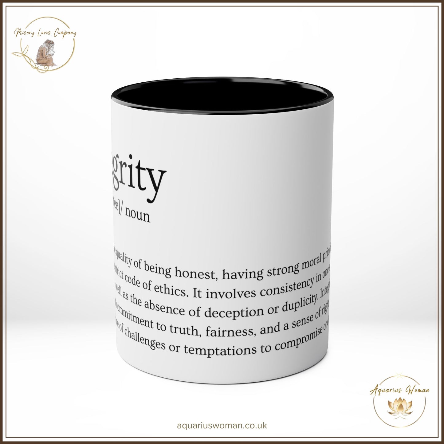 Aquarius Woman Integrity Defined Mug – A Daily Reminder of Strength and Values