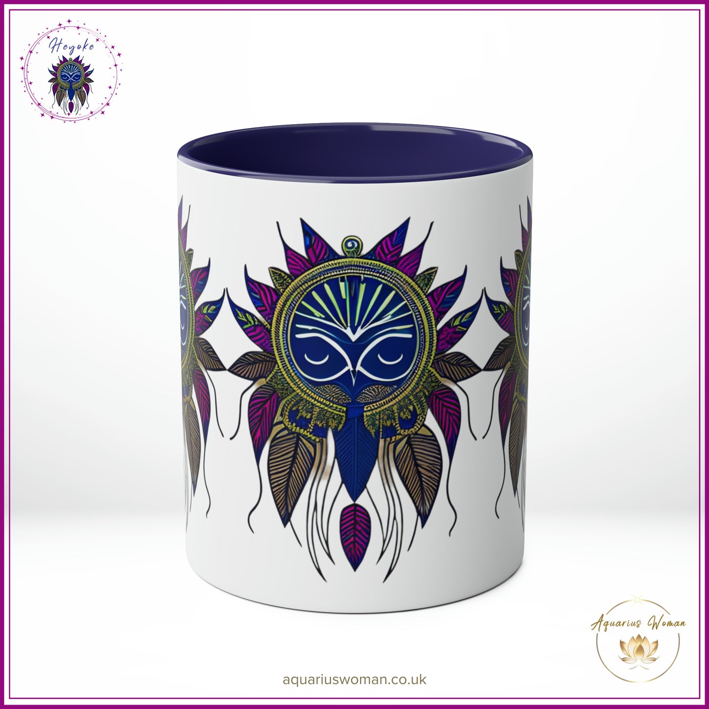 Heyoke Collection: "Dreamcatcher" Ceramic Mug - Embark on a Shamanic Sip