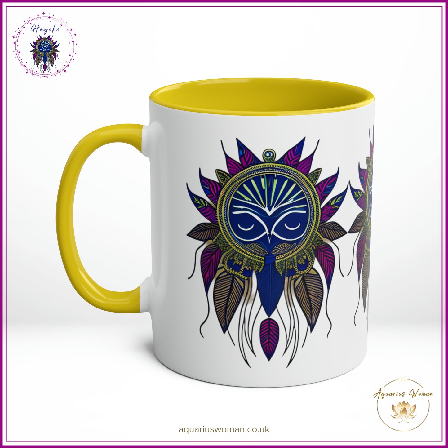 Heyoke Collection: "Dreamcatcher" Ceramic Mug - Embark on a Shamanic Sip