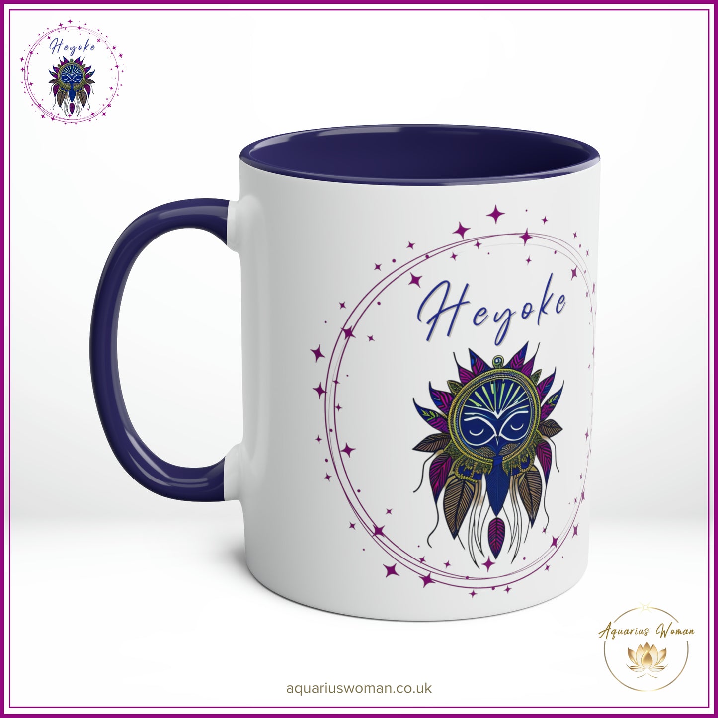 Aquarius Woman's Heyoke Ceramic Mug: Embrace the Extraordinary Sip