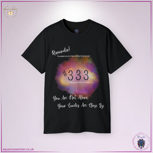 Synchronicity #333 Tee from the Heyoke Collection by Aquarius Woman - Black