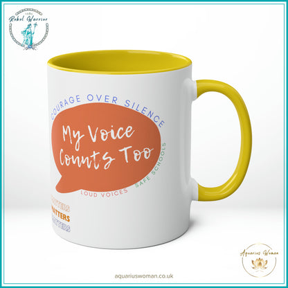 Aquarius Woman Courage Over Silence Mug – Standing Against Injustice