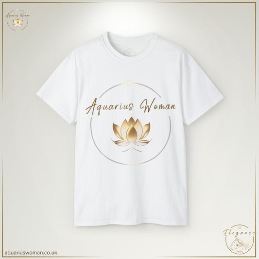 Aquarius Woman's Logo Tee - It was in the Darkness she Shined the Brightest