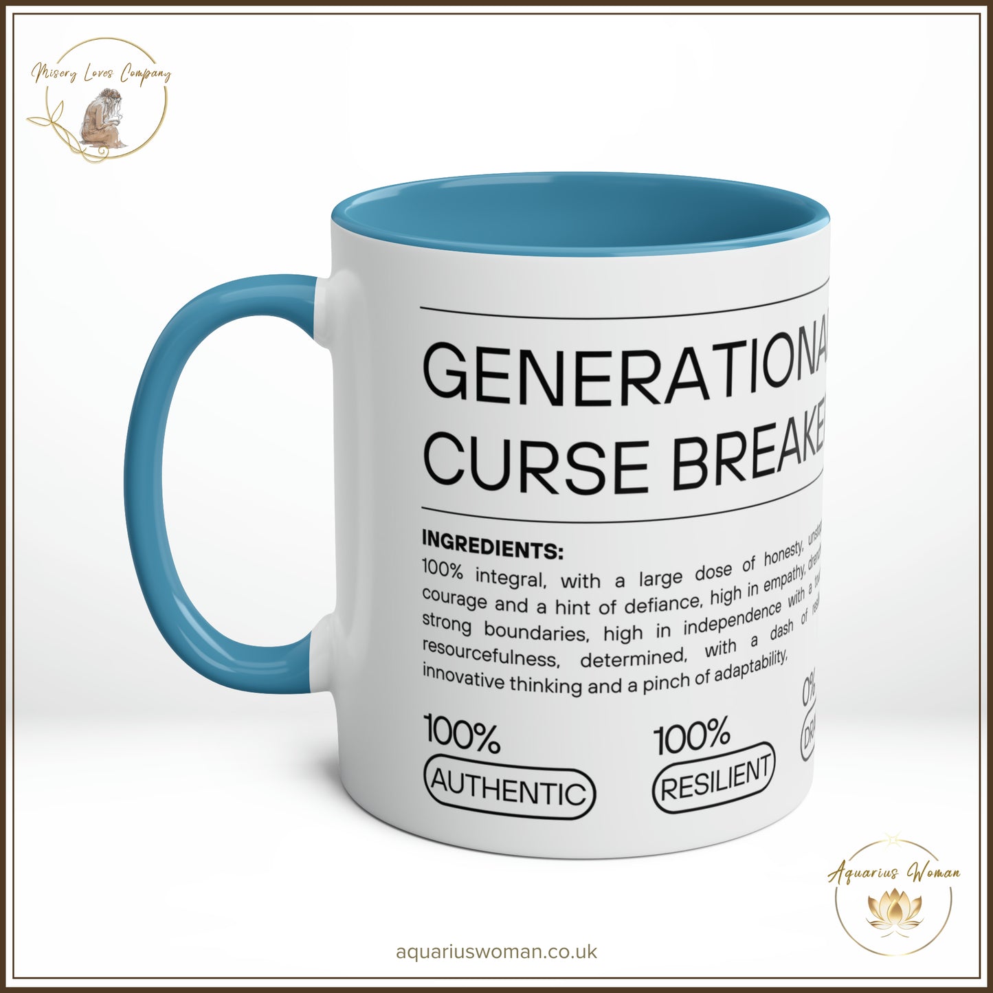 Generational Curse Breaker Mug - Light Blue - Left