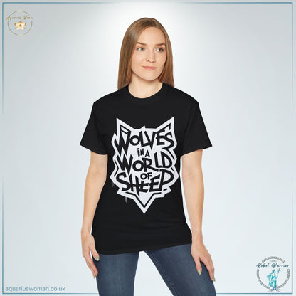 "Wolves in a World of Sheep" Wolf Head Graffiti T-Shirt