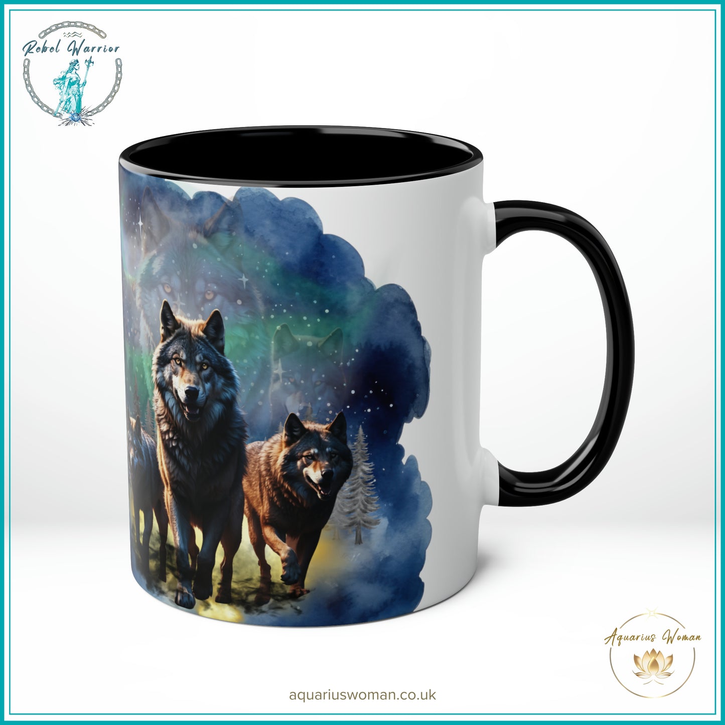 Aquarius Woman's Night Watchers Ceramic Mug: Embrace Your Inner Warrior