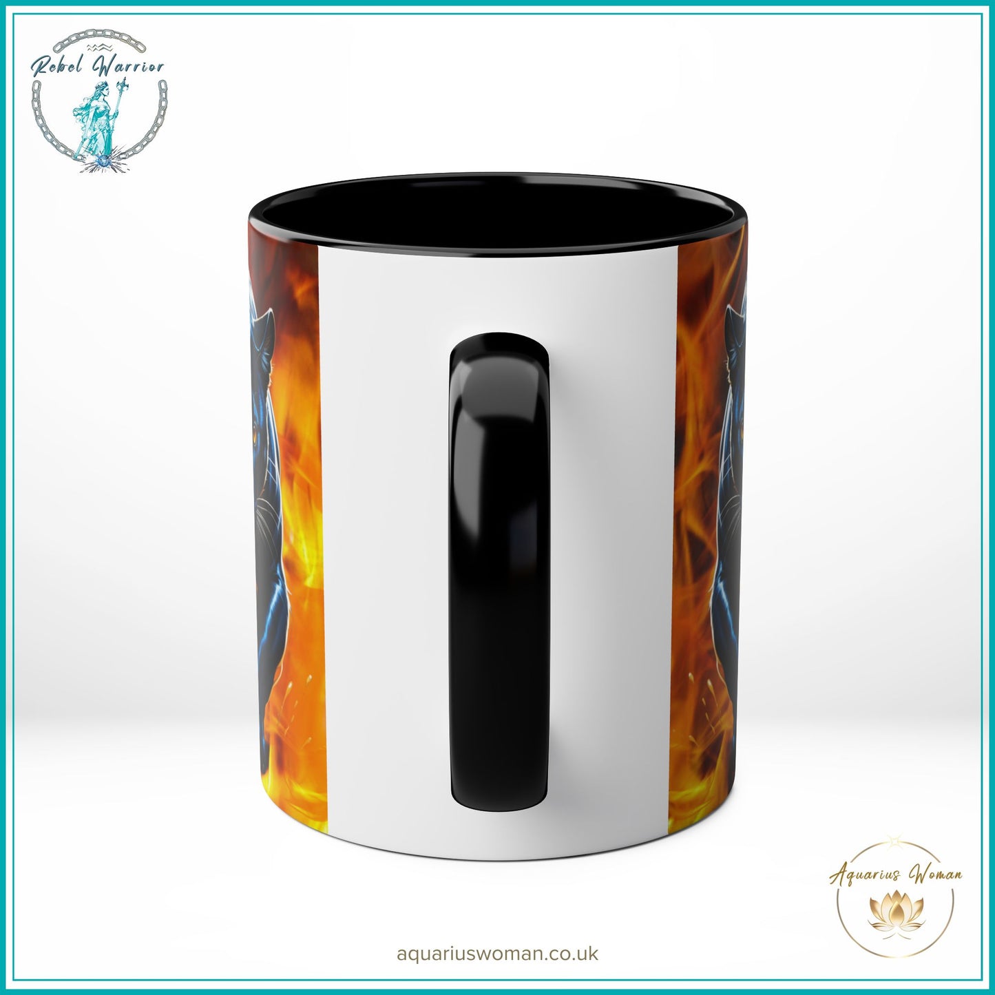 Aquarius Woman Rebel Warrior "No Fear Panther Power" Mug – Strength and Bold Design