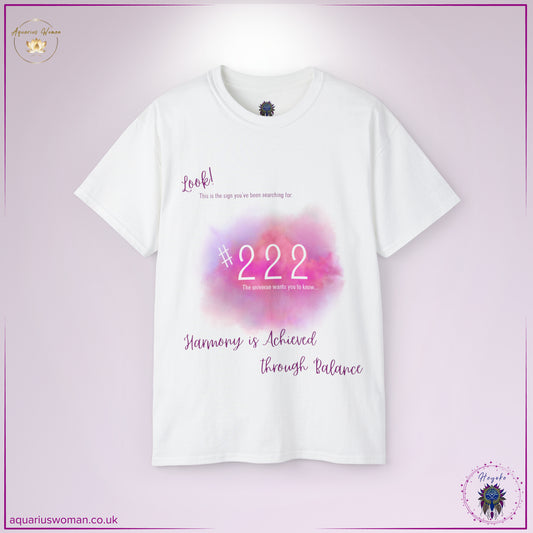 Synchronicity #222 Tee from the Heyoke Collection by Aquarius Woman - White