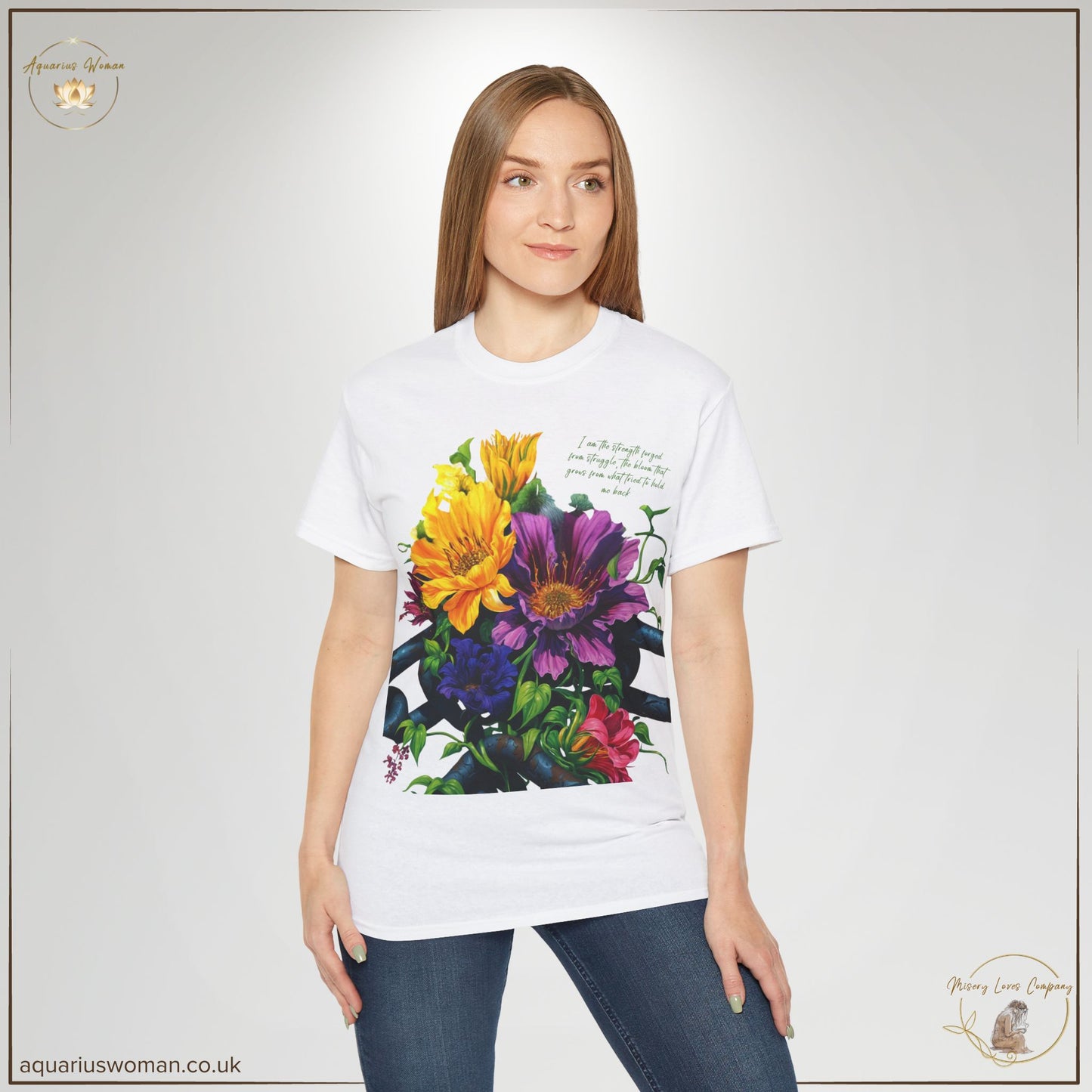 Strength Forged Bloom Tee – Embrace Resilience, Break Free from the Past